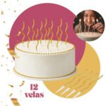 Kit 12 Vela De Aniversario Vela Espiral Palito Metalizada Bolo Ondulada Dourada TopLine Brasil