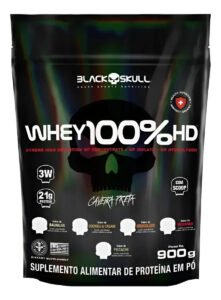 Whey 100% Hd Refil Black Skull – 900g (wpc, Wpi E Wph) Cavei Sabor Pistache