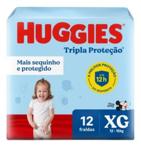 Fraldas Huggies Tripla Proteção XG 12 unidades