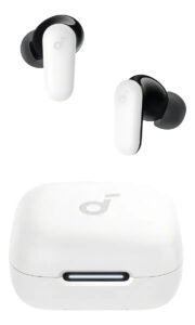 Fone de Ouvido Bluetooth 5.4 soundcore P30i da Anker, Cancelamento de Ruído Adaptativo, Graves Poderosos, 45H de Reprodução, Estojo 2-em-1 com Suporte para Celular, IP54, Fone sem fio TWS, Branco