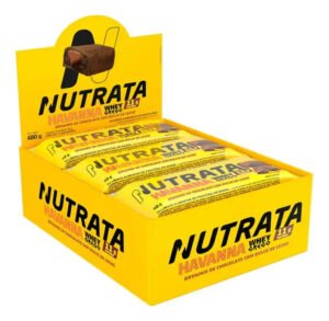 Barra Whey Grego 40g Display com 12 unidades Brownie com Dulce de Leche Havanna Nutrata