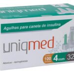 Agulha UniqMed Caneta Insulina 4mm Compatível Ozempic Victoza Saxenda