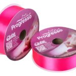 Fita De Cetim Progresso 38mm Rolo 50 Metros Várias Cores Cor 279 Rosa Citrico