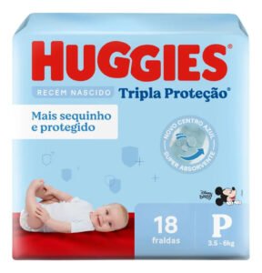 Fraldas Huggies Tripla Proteção P 18 unidades