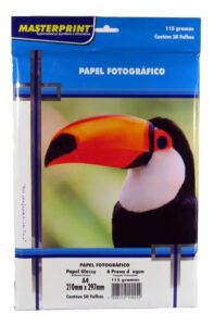 Papel Fotográfico Glossy A4 115 Gramas 500 Folhas