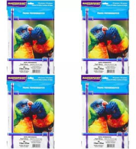 Kit 200 Folhas Papel Fotografico 150g Glossy A4 Masterprint Branco