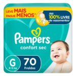 Fralda Descartável Pampers Confort Sec Tamanho G 70 unidades