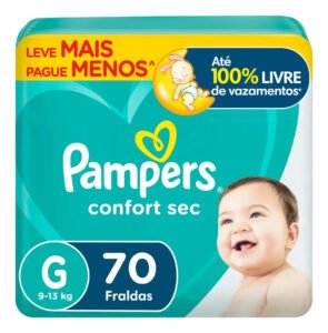 Fralda Descartável Pampers Confort Sec Tamanho G 70 unidades