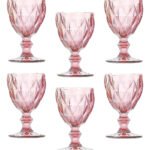 Jogo Taças Água Vinho Vidro Diamante Lilás 260ml Class Home