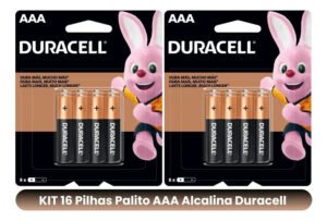 Pilha Aaa Duracell Coppertop Mn2400 Cilíndrica – Kit De 16 Unidades