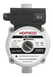 Pressurizador Chuveiro Mini Bomba Komeco Tp 40 Bivolt