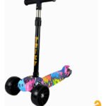 Patinete Infantil Dobrável 3 Rodas Luz Led Trixy Maxi Toys