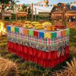 Decoração Capa De Mesa Festa Junina Babado Em Tecido Sublimado Veste Fácil Criatema