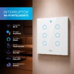 Interruptor Inteligente Smart Wi-fi 2.4 GHz Alexa google 6 Botões 4×4 Bivolt Branco Cod: 291990437 Neo Avant