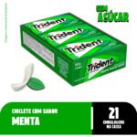 Chiclete Trident Menta Sem Açúcar – Caixa Com 21 Unid. De 8g