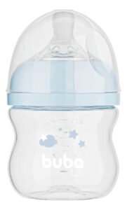 Mamadeira Easy Flow Nuvem Bebê 2 Meses Free Bpa Buba 120ml Cor Azul