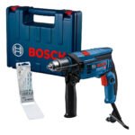 Furadeira De Impacto 1/2 750w Maleta 5 Brocas Gsb13re Bosch Cor Azul