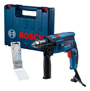 Furadeira De Impacto 1/2 750w Maleta 5 Brocas Gsb13re Bosch Cor Azul