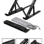 Base Suporte Para Notebook Alumínio Portátil Articulado Dobrável Tablet Laptop Mesa