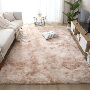 Tapete 2,00×1,50 Peludo Felpudo Sala E Quarto Cores Cor Bege-mesclado Desenho Do Tecido Pelo Alto