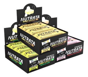 Kit 3 Caixas Whey Grego Bar – 12 Uni Cada Caixa Sabor Morango/maracuja/limao