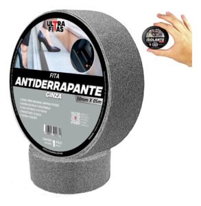 Fita Antiderrapante 50 Mm X 05 Metros – Cinza + Isolante
