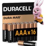 Pilha Alcalina Aaa Palito Duracell Com 16 Unidades