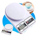 Balança Digital De Precisão 10kg Davely Cook Cozinha Para Uso Domestico E Profissional Fitness Ideal Para Dietas Treinos Alimentos Confeitaria Nutrição Branco
