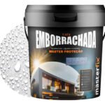 Tinta Emborrachada Masterfix 4kg Impermeável Flexível Acabamento Fosco Cor Branco 3.6 L