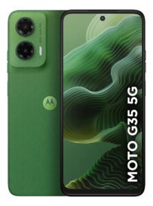 Smartphone Motorola Moto g35 5G – 128GB 12GB (4GB RAM+8GB Ram Boost) e Camera 50MP com AI NFC Tela 6.7″ com Superbrilho – Verde – Vegan Leather