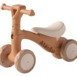Bicicleta De Equilíbrio Infantil Andador Sem Pedal 4 Rodas Terracota