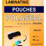 Saco para plastificar POLASEAL A4 30.7cm do comprimento 22cm da largura kit X 50 unidades