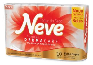 Papel higiênico Neve Toque da Seda folha dupla 20 m de 10 un