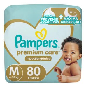 Fralda Pampers Premium Care Tamanho M 80 Unidades