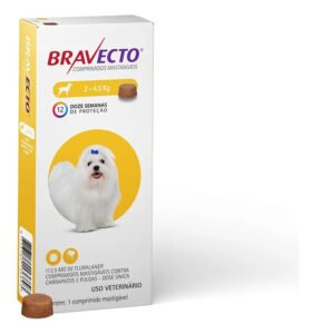 Bravecto Cães 2-4,5kg 112,5mg 1 Comp. Mastigável Marrom-claro