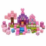 Kit 100 Blocos Magnéticos Menina Peças Para Montar Construção Imã Brinquedo Educativo Empilhamento Cubo Infantil Adidi Dê