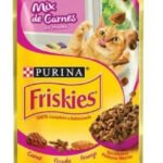 Alimento Friskies Ração Umida Ao Molho para gato adulto de raza todos os tamanhos sabor mix de carnes de 85 g