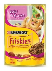 Alimento Friskies Ração Umida Ao Molho para gato adulto de raza todos os tamanhos sabor mix de carnes de 85 g