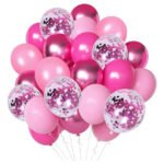 Kit 30 Un Balão Metalizado Bexiga No9 Festa Aniversário Cor Fúcsia Liso