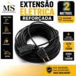 Extensão Elétrica 2 Metros Reforçada Profissional 10/20a Obra Profissional Ms Eletro Eletrônica