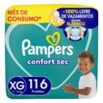 Fralda Pampers Confort Sec Tamanho XG 116 Unidades
