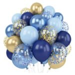 Kit 30 Un Balão Metalizado Bexiga No9 Festa Aniversário Cor Azul-escuro Azul escuro