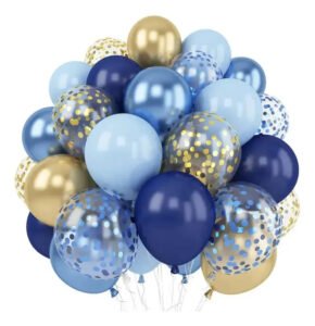 Kit 30 Un Balão Metalizado Bexiga No9 Festa Aniversário Cor Azul-escuro Azul escuro
