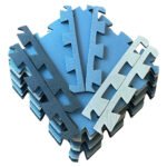 Kit 10 Tatames 50×50 10 Mm Masculino Economico Cor tons de azul