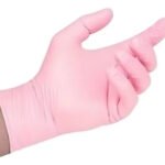 Luvas Descartáveis Nitrílicas Rosa Talge Tamanho M Kit 10×100 Unidades