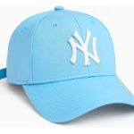 Boné Ny New York Yankees Unissex Blogueira Fitão Regulável Cor Azul bebê com branco Tamanho UN