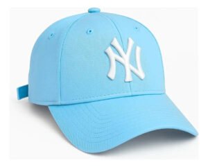 Boné Ny New York Yankees Unissex Blogueira Fitão Regulável Cor Azul bebê com branco Tamanho UN