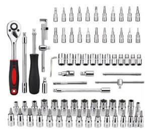 Kit 46 Peças Chave Catraca Allen Torx Ferramentas Cor Preto
