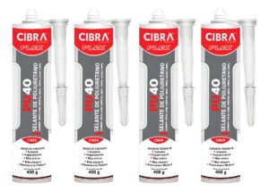 4 Cibra Flex Pu 40 Cinza 400g Adesivo Selante Poliuretano