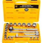 Kit Jogo De Soquetes 1/2 Polegadas Com Maleta Completo Cromado